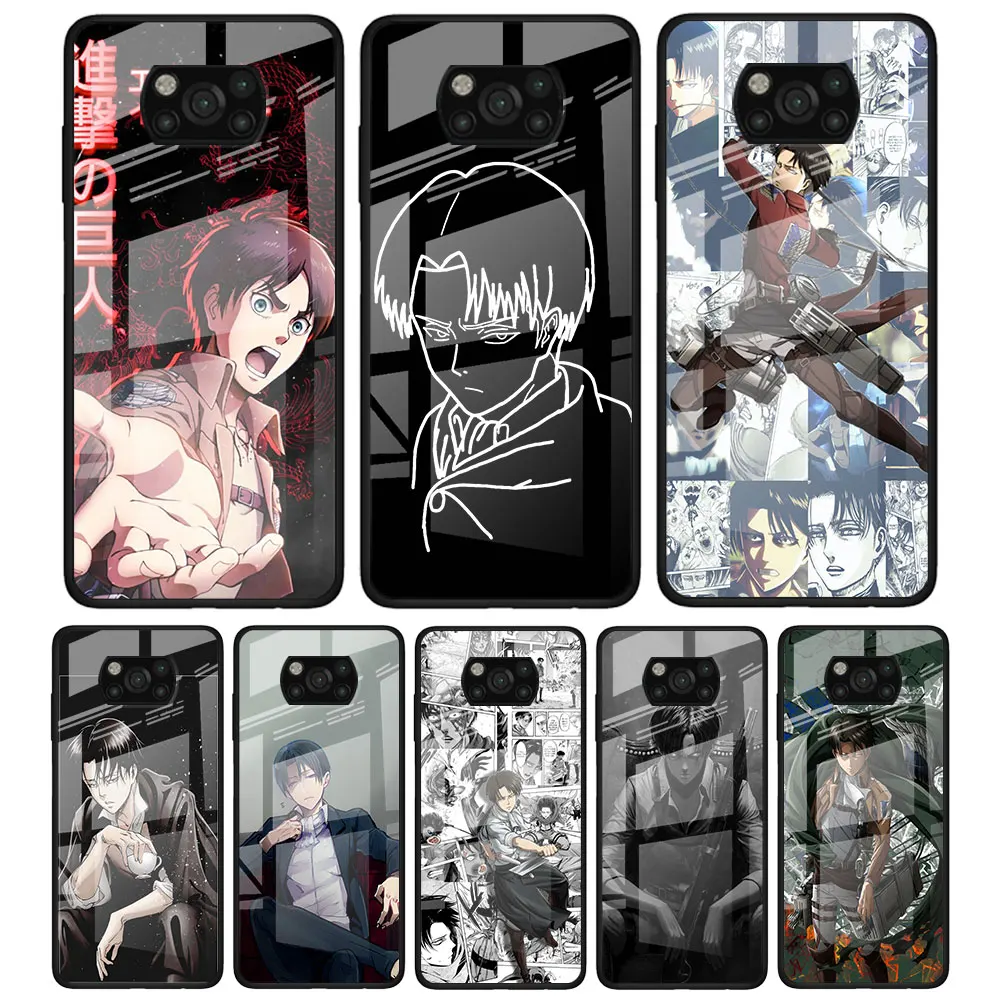 

Anime Attack On Titan for Xiaomi Poco X3 NFC F3 M2 F3 F2 X2 X3 Pro Redmi Note 8 9 10 Pro 8T 9T 9S Tempered Glass Phone Case