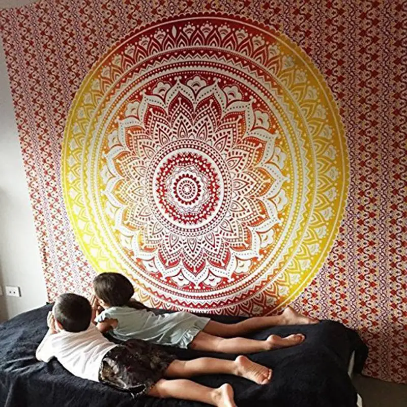 Tapestry Color Change Indian Mandala Home Decoration Cover Beach Towel Yoga/Picnic Mat | Дом и сад