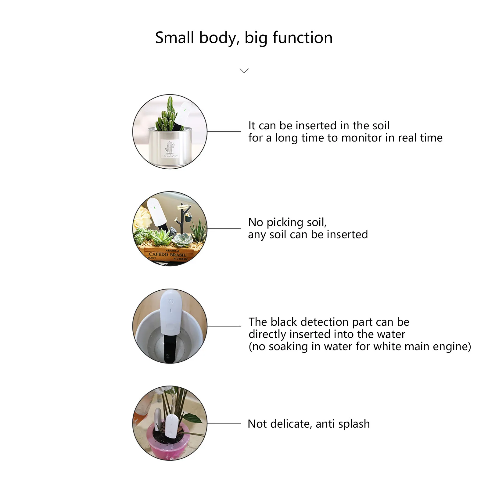 

Digital Flowers Plants Detector Water Soil Nutrient Moisture Meter Tester Garden Tool Built-in Button Battery Easy to Use