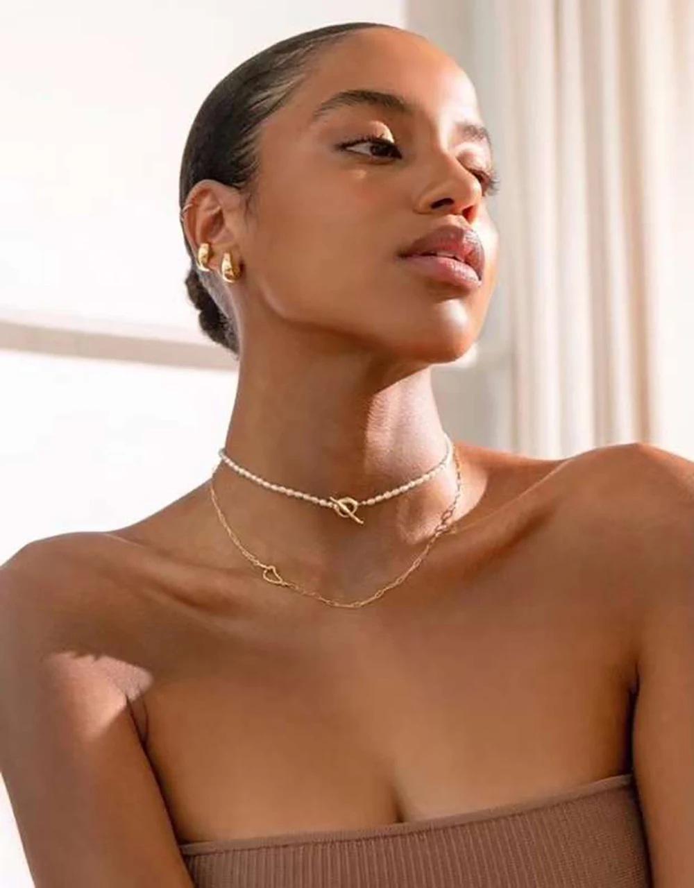 

Ожерелье-чокер женское с натуральным жемчугом, 2 цвета