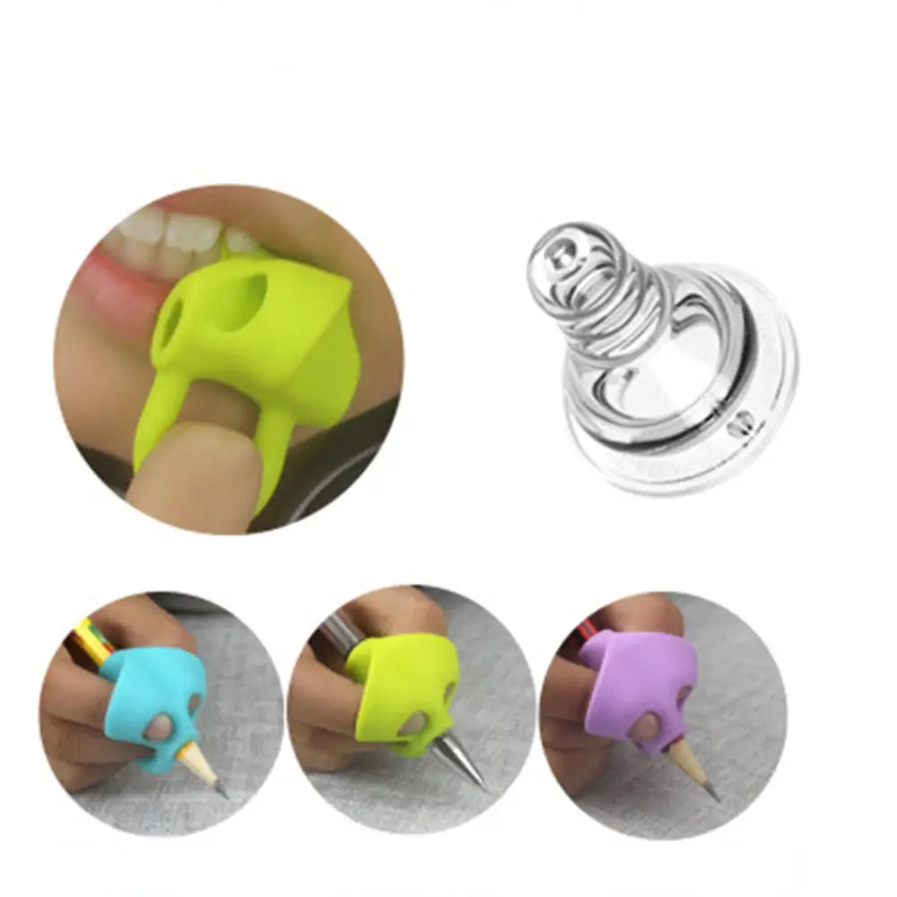 3 шт./компл. милый силиконовый карандаш с рукояткой для начинающих