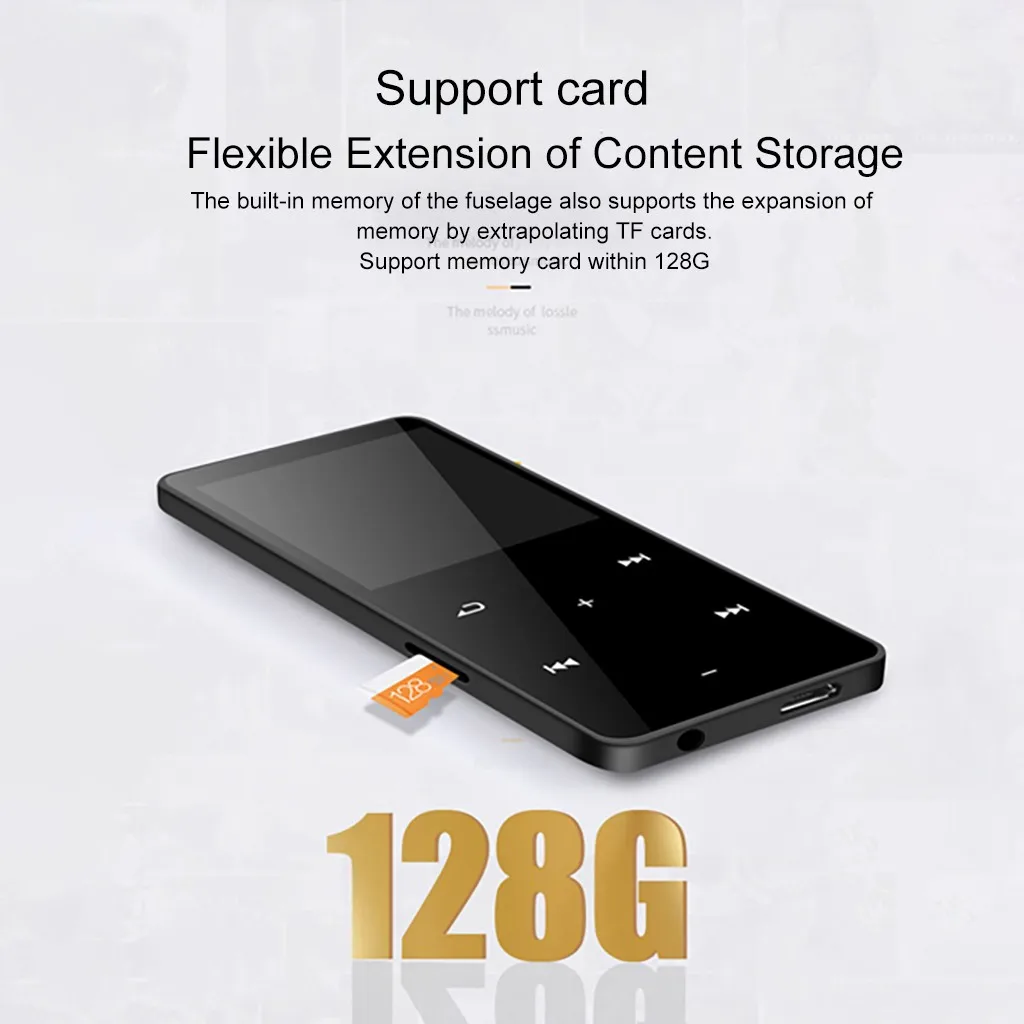 Мини Bluetooth MP3 плеер 4 Гб без потерь музыкальный с FM динамиком наушники спортивный MP