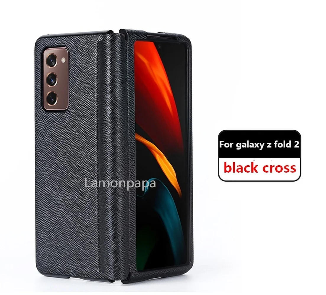Luxury Leather Case for Samsung Z Fold 3 Case 5G All-inclusive Explosion-proof Cover Vintage Shell for Galaxy Z Fold 2 Case