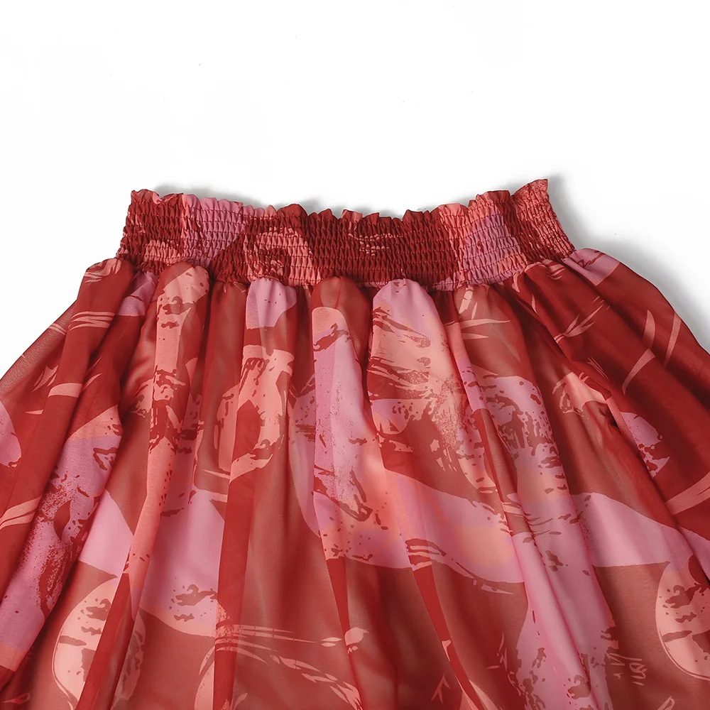 

African Dress Long Dress Plus Size Women's Dress One Word Collar Seven-Point Trumpet Sleeve Fashion Printing Long Dress 2021 New