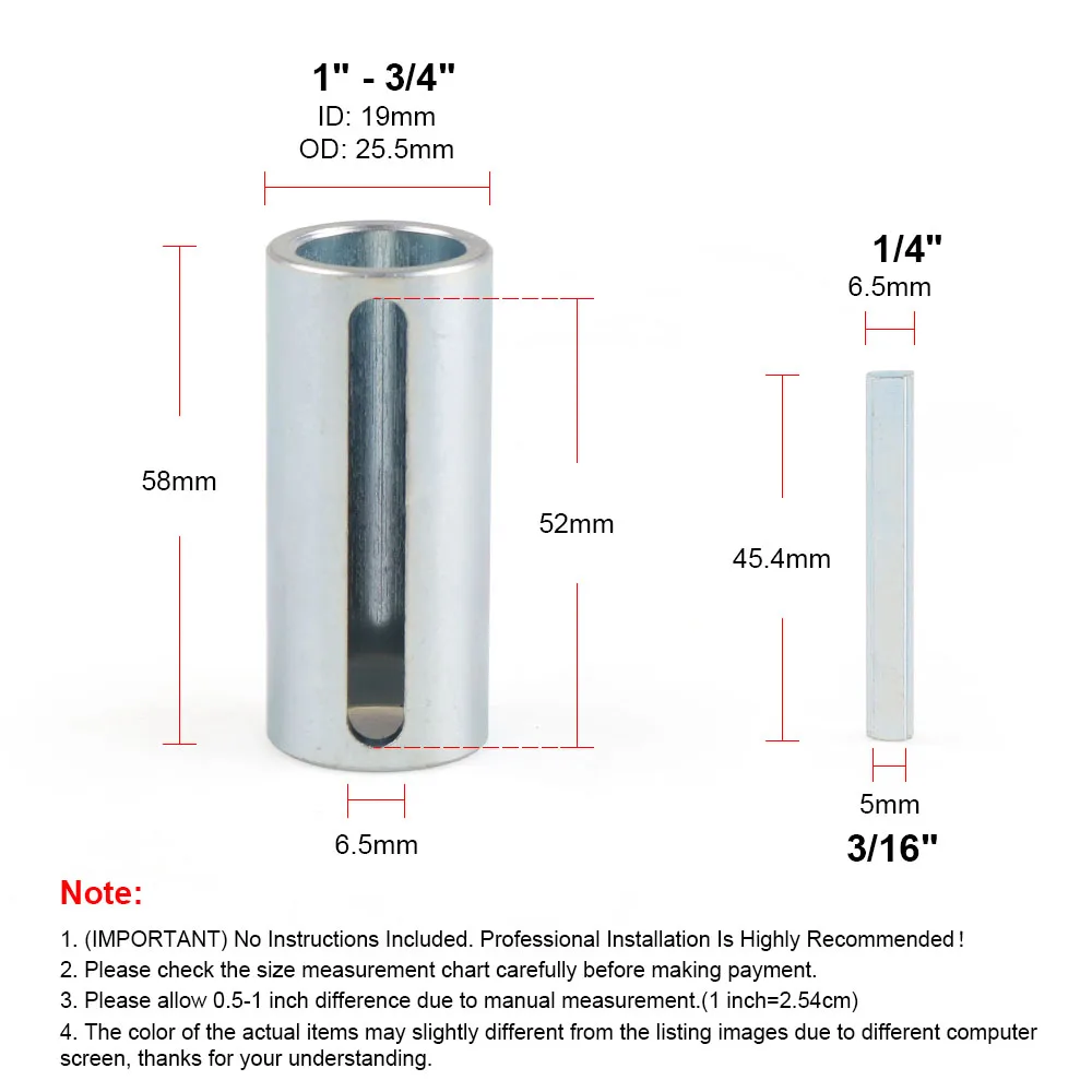 3/4 &quotдо 1&quot w/шаг ключ и газовый двигатель шкив коленчатый вал рукав адаптер