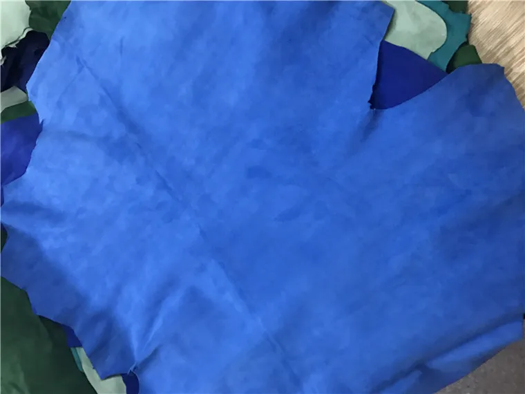 blue Кожа козьей кожи, кожа овечьей кожи, замша настоящая кожа, материал мягкой кожи, натуральная кожа, материал, цвета, обувь, сумка из козьей кожи - Цвет: blue