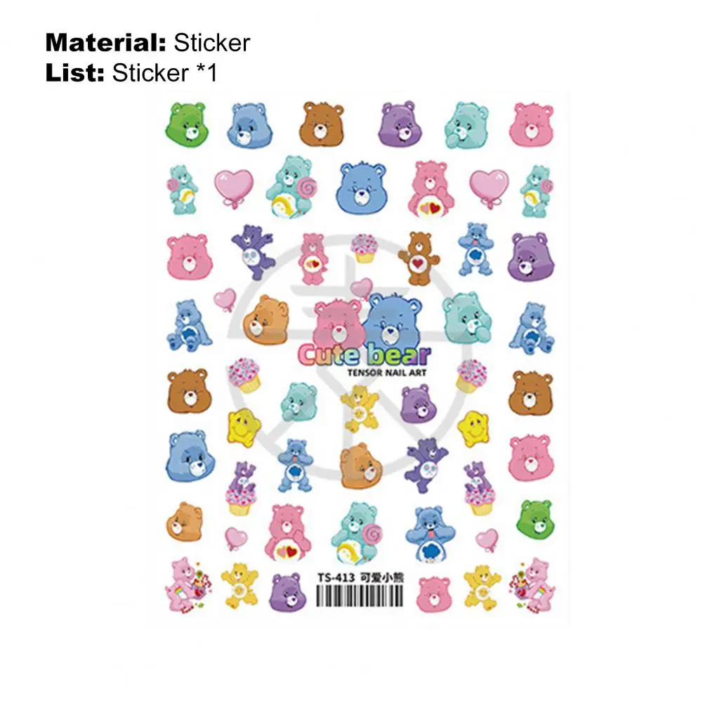 

Nail Embossed Decals Bear Shape 5D Effect Ultra Thin Japanese 5D Thin Tough Nail Stickers for Women