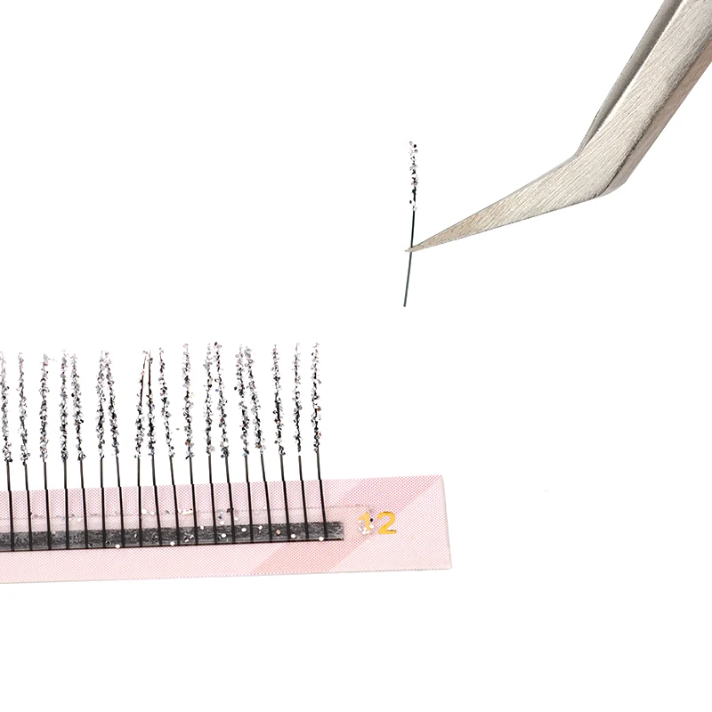 12 Strips Mix Colors Fashion Glitter Eyelash Extensions C Curl 0.15mm Shiny Colorful False Eyelash Individual lashes For Makeup