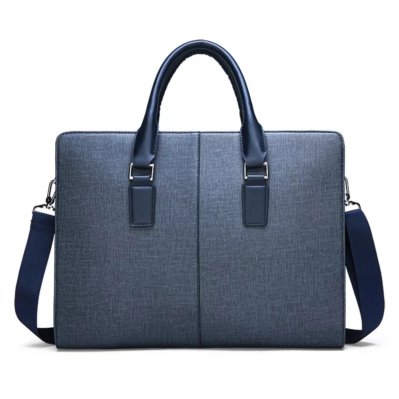 New Men's Business Laptop Bag Travel Portable Briefcase PU Leather Male Shoulder Diagonal Computer Bags Male Handbag