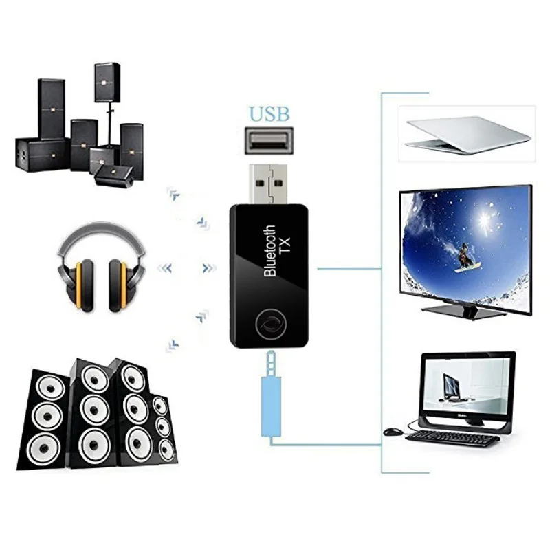 1 шт. беспроводной USB адаптер для ПК ноутбук компьютер Bluetooth USB Bluetooth адаптер передатчик аудио приемник Bluetooth ключ