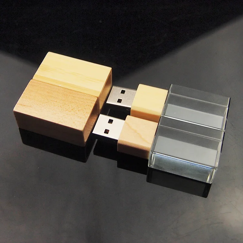 Флеш накопитель Usb 2 0 с логотипом на заказ флэш кристаллами в подарочной коробке
