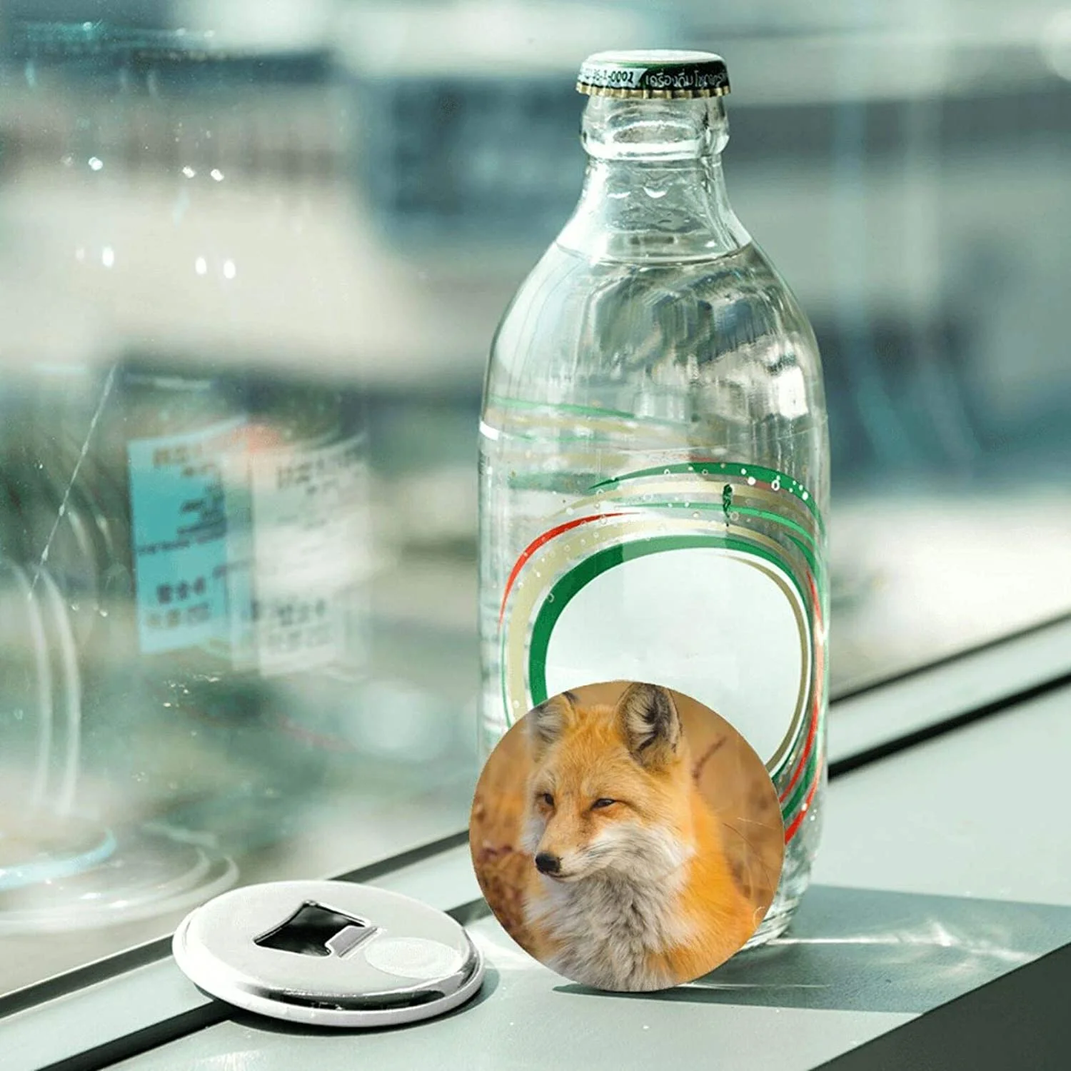 

Refrigerator Magnet Bottle Opener Beer Coke Sue Bottle Opener Kitchen Home Decor Magnetic Stickers (Pack of 4)