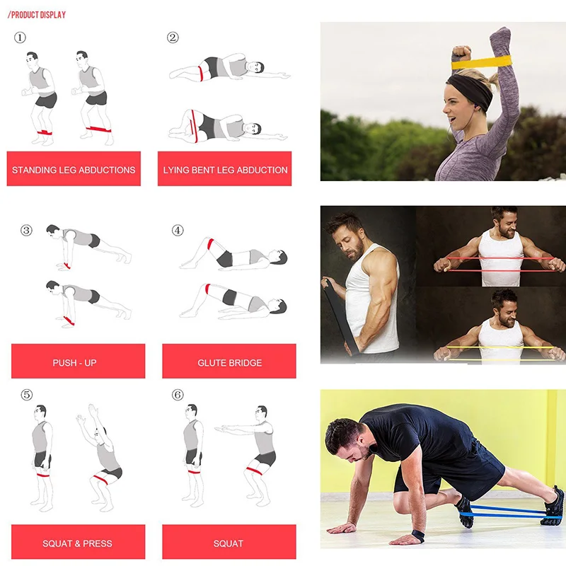 Эспандер для пилатеса эластичная лента занятий спортом 50 см дома фитнеса йоги