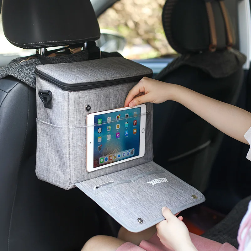 Car Seat Back Organizer Hanging Waterproof Cooler Bag Lunch Bag Food Drink Thermal Pouch Picnic Box Insulated Cool Container