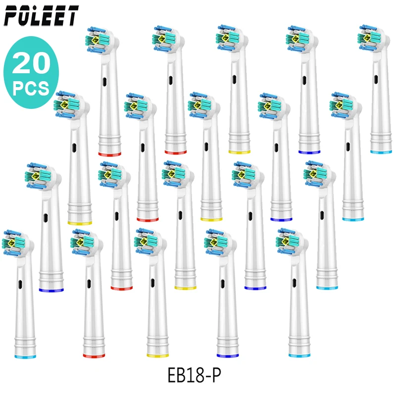 Сменные насадки для зубной щетки Poleet 20 шт. Oral B EB18A электрической здоровья Triumph 3D