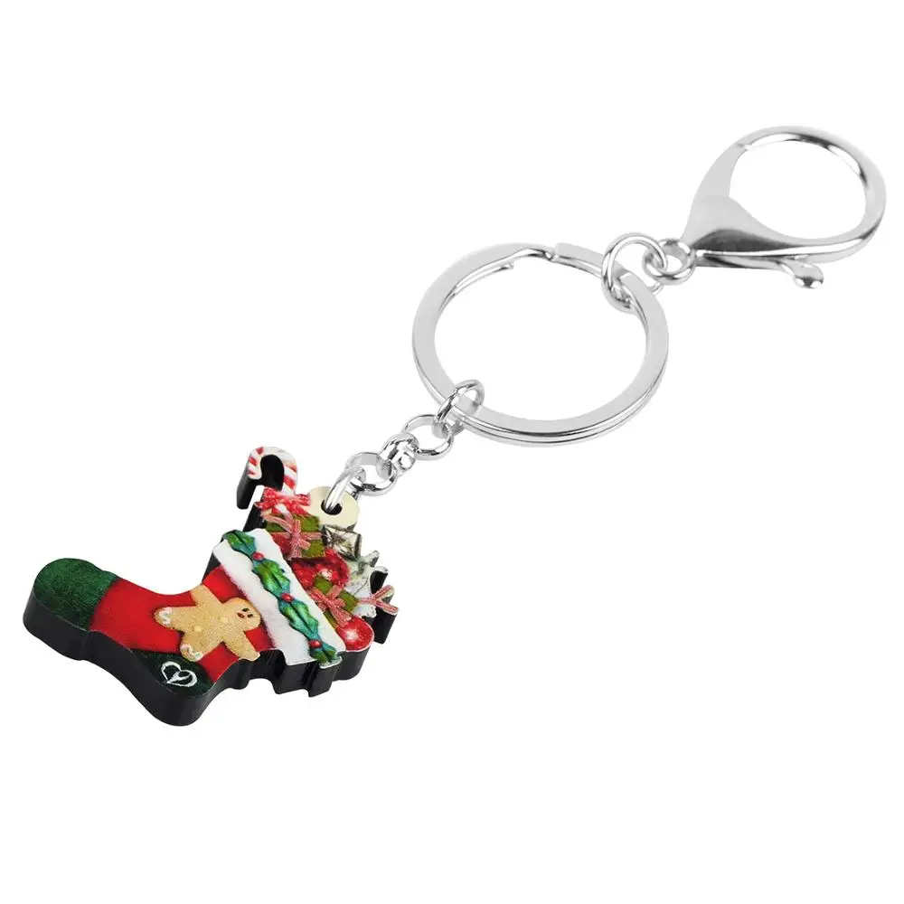 WEVENI акриловые рождественские подарочные коробки в виде носков цепочки для