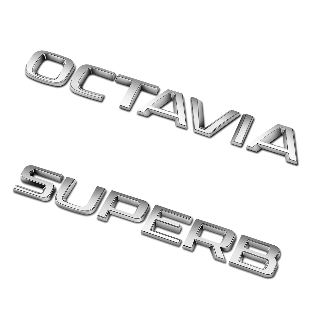 Наклейка с надписью SUPERB OCTAVIA для SKODA логотип багажника замена ABS 3D наклейки тюнинг