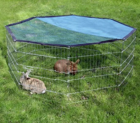 

enclosure octagonal outdoor for small animals with sunshade
