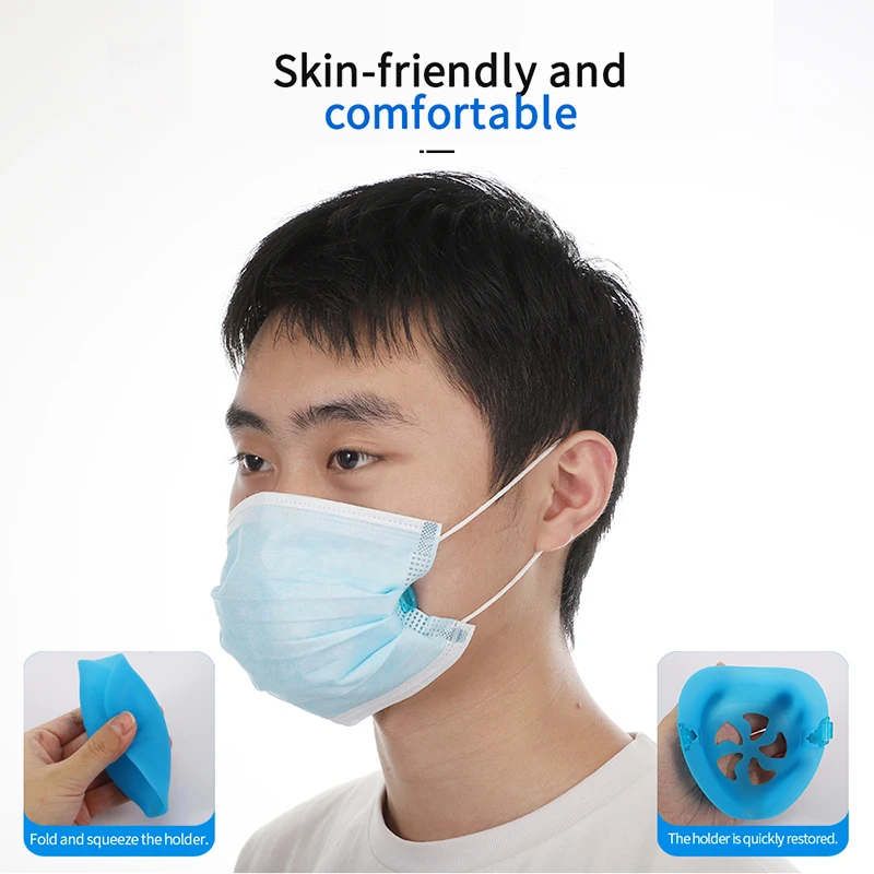 

3D держатель для маски дышащая гладкая многоразовая Пылезащитная маска унисекс кронштейн PM2.5 ветрозащитный дымчатый инструмент для респира...