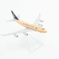 saudi arabian airlines boeing 747 aircraft model 6 metal airplane diecast mini moto collection eduactional toys for children