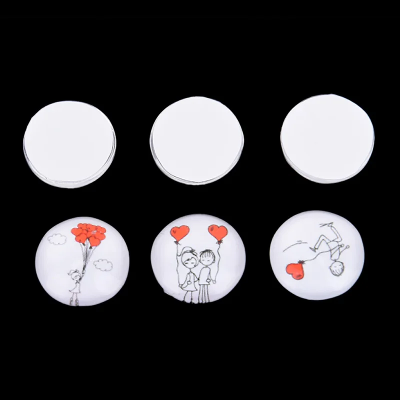 

50Pcs/lot 10mm 12mm Mixed Love Pattern Cabochon Flatback Spacers Dome DIY Jewelry Finding