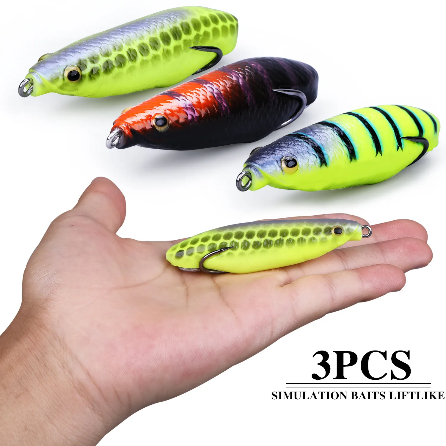 Sougayilang 3 шт. приманка для ловли рыбы 14 5 г 8 см Minnow с полосками из чёрно приманки