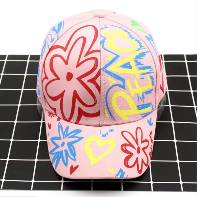 Сезон весна Новинка В стиле граффити шапки для мужчин и женщин Регулируемый