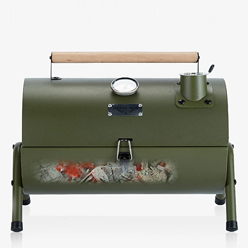 Портативный уличный гриль для барбекю полный набор инструментов дома маленький