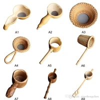 5picset bamboo rattan gourd shaped leaves funnel teaism decorative tea strainers for tea table decor tea ceremony accessories