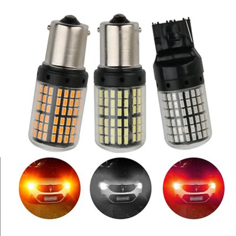 

1X 144smd Led Car CanBus S25 1156 BA15S P21W BAY15D BAU15S PY21W lamp T20 7440 W21W W5W Bulbs Turn Signal Reversing Brake Light