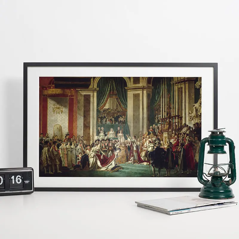

Coronation Of Napoleon I, Artist Jacques Louis David Classical Painting Art Canvas Print Painting Poster Wall Picture Home Decor