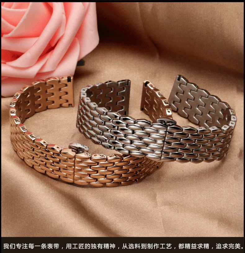 Ремешок из нержавеющей стали для часов Swarovski кристаллический Современный великолепный 16 мм Бабочка Пряжка женский ремешок для часов