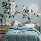 Фотообои на заказ в китайском стиле 3D Ручная роспись цветы и птицы фон настенная живопись Гостиная ТВ диван домашний декор