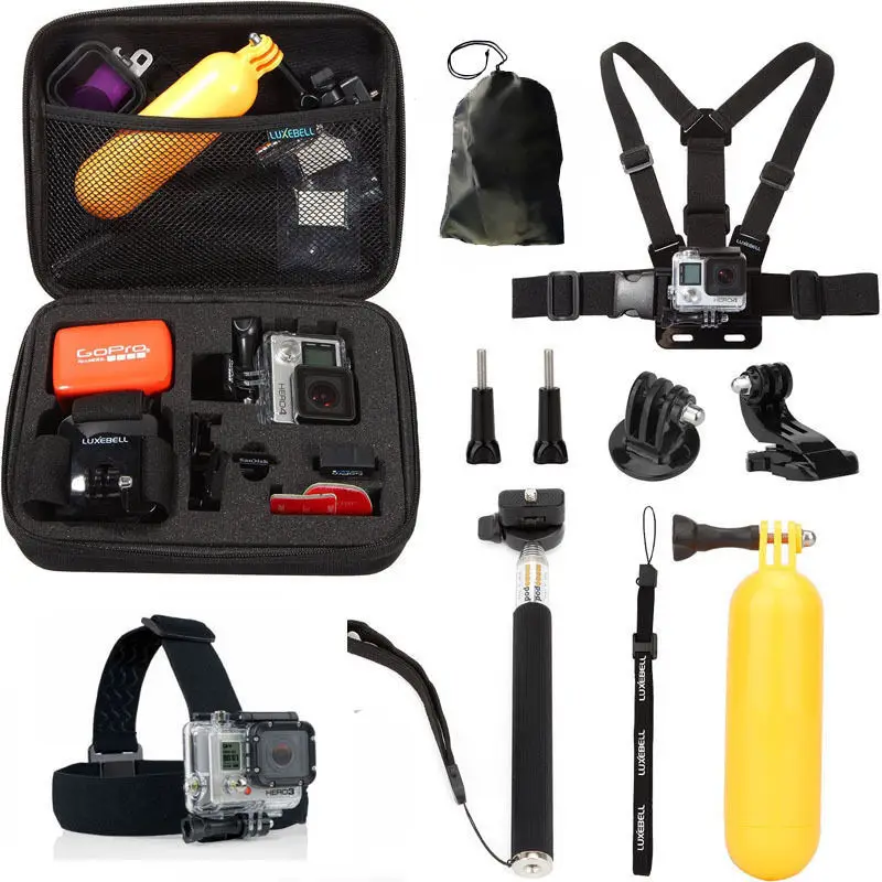 Аксессуары 10 в 1 для спортивной экшн Камеры Gopro Hero 6 5 4 3 + 2 поплавок на грудь голову