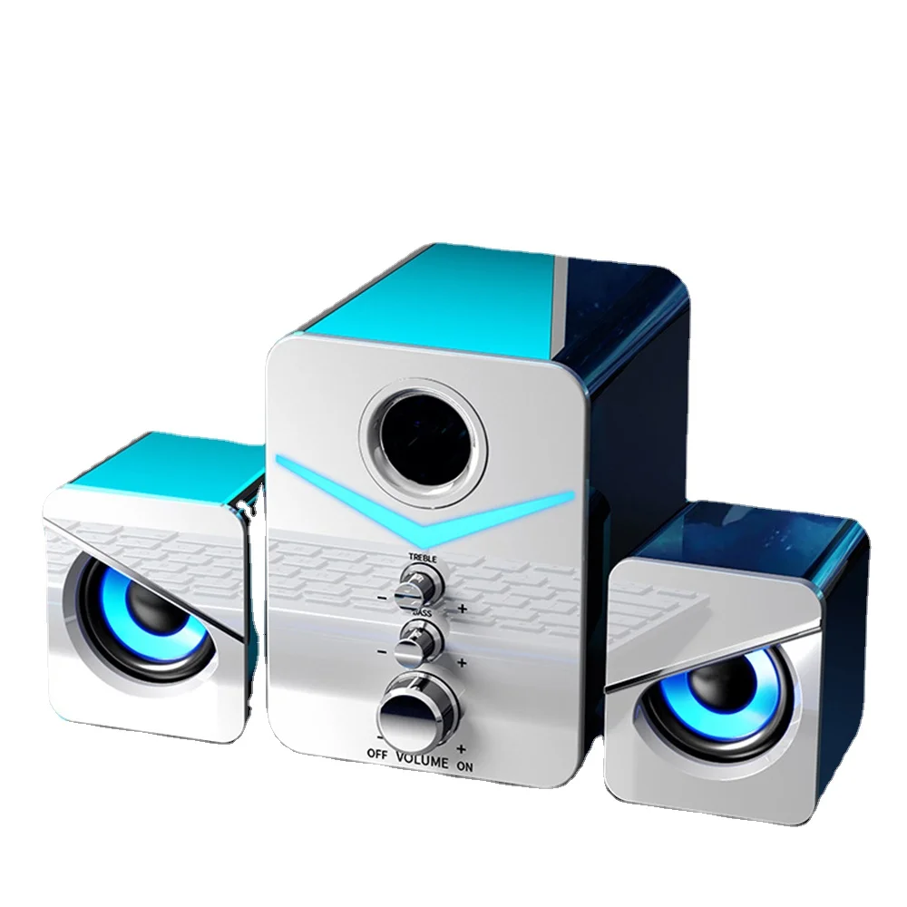 

Computer Speakers Volume Control Bass Subwoofer Music Boombox for Desktop Laptop TV Home Theater System