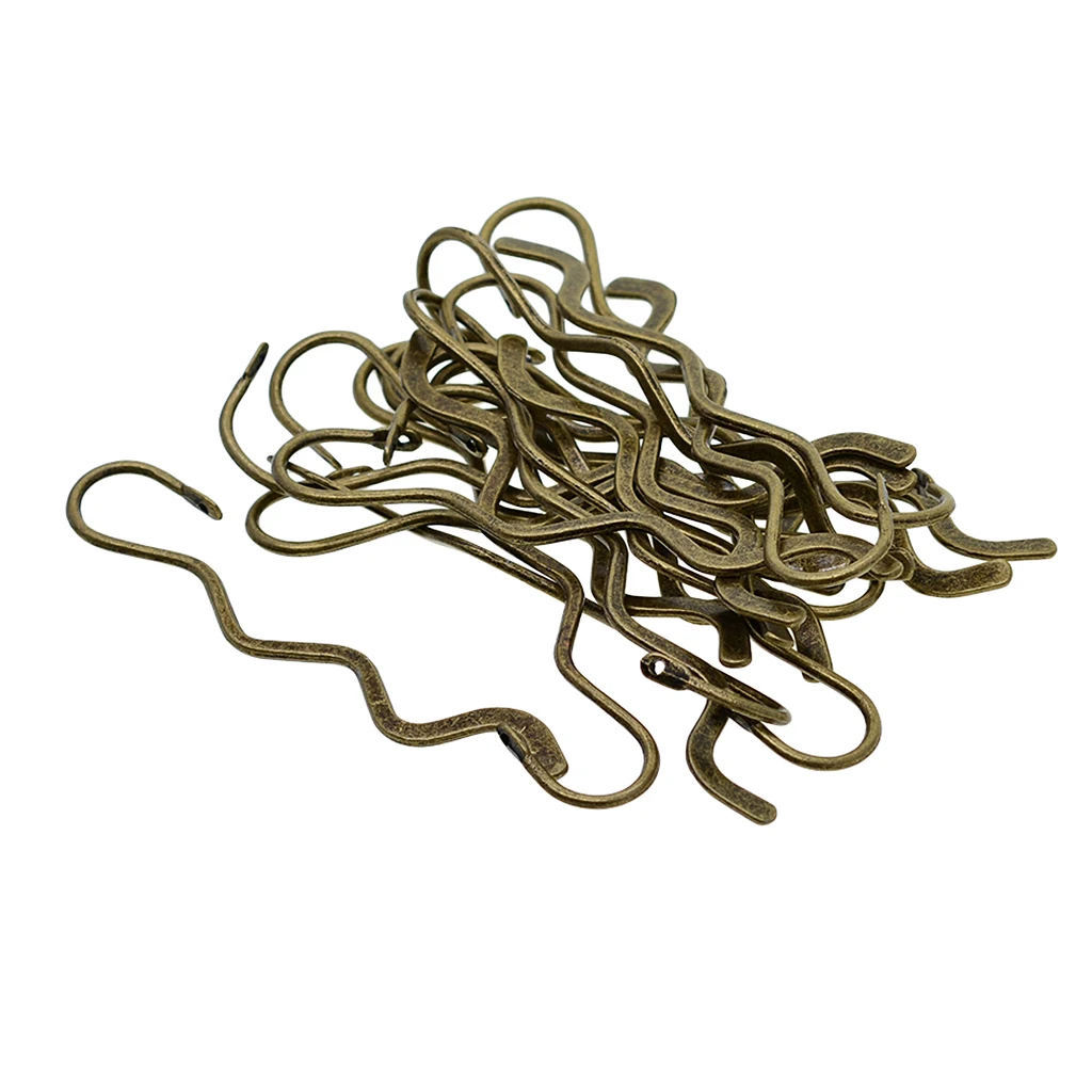 20 штук старинная Античная бронзовая Закладка &quotволна&quot крючки Бисероплетение