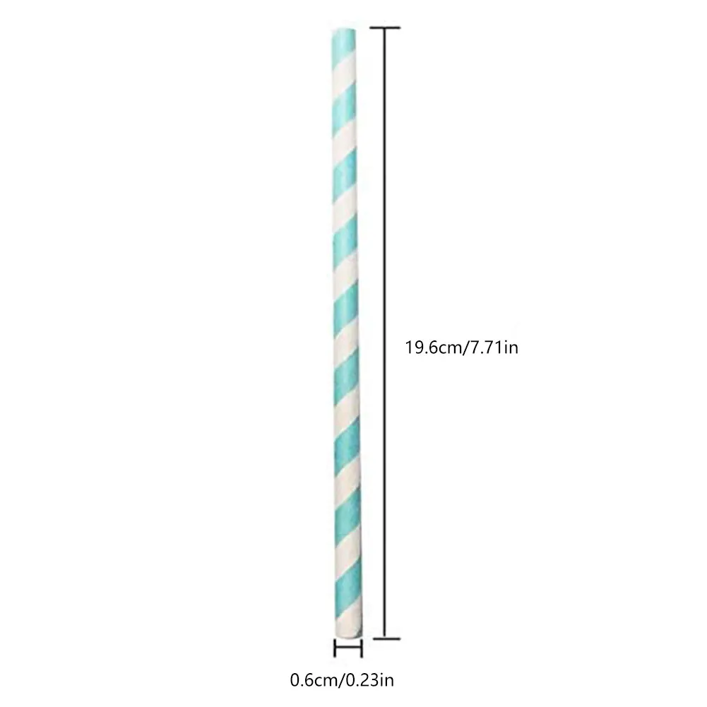 

200pcs Paper Drinking Straws Disposable Paper Drinking Straws Multi-Colored Striped Straws Party Colored Rainbow Straw