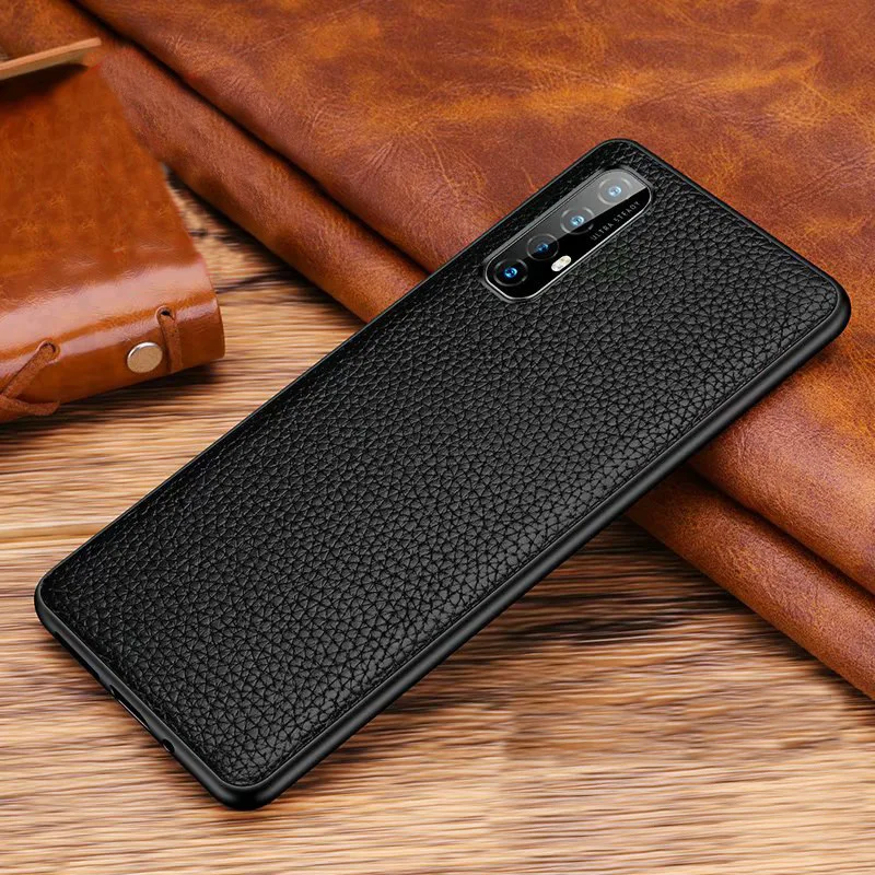 

Чехол-накладка для Oppo Reno 3 Pro, из натуральной коровьей кожи