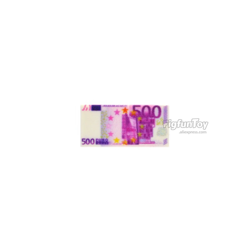 10 шт./лот 1*2 кирпичи США Европа плитка банкнота 100 долларов ЕС 500 MOC строительные
