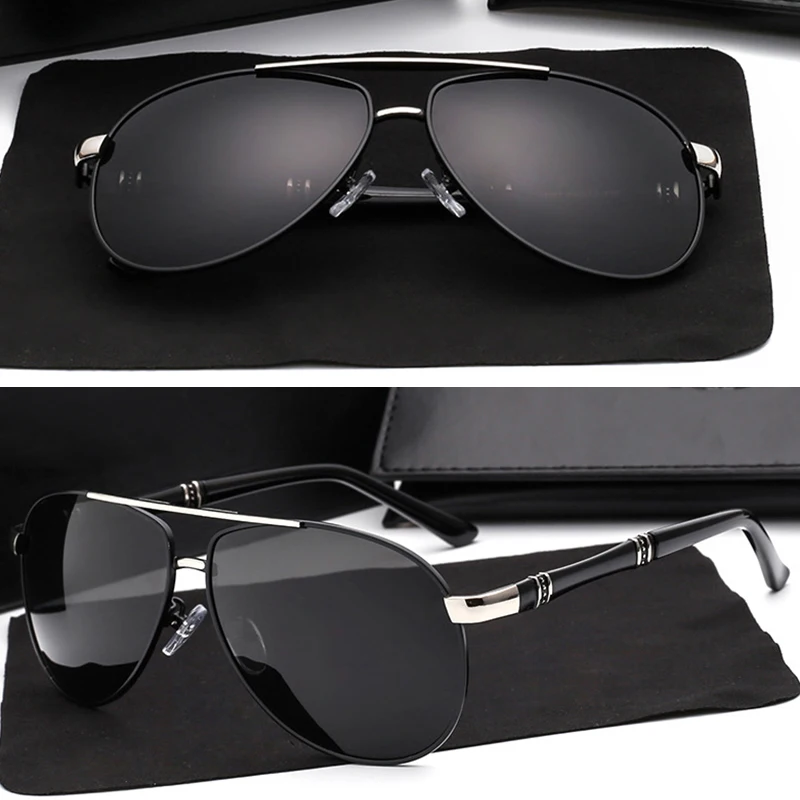 BlackSilver with box SAYLAYO, модные поляризационные солнцезащитные очки, UV400, защитные очки для мужчин и женщин, солнцезащитные очки для вождения, путешествий, уличные очки - Цвет линз: BlackSilver with box