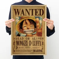 one piece anime poster vintage posters teen room wall decoration anime stickers paintings for living room art picture