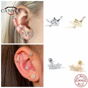 Женские серьги-гвоздики из серебра 925 пробы с фианитом