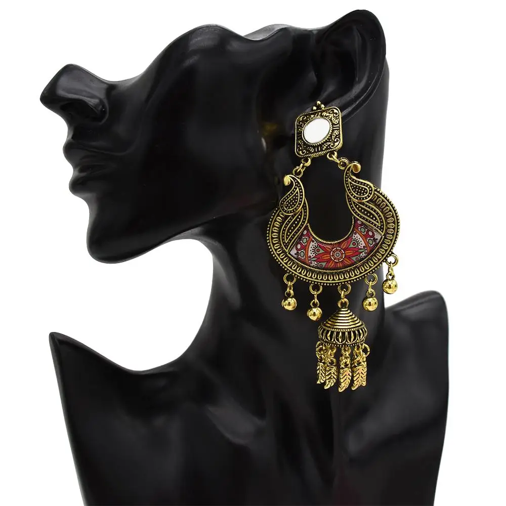 Серьги-подвески женские золотистые египетские Винтажные Ювелирные украшения в