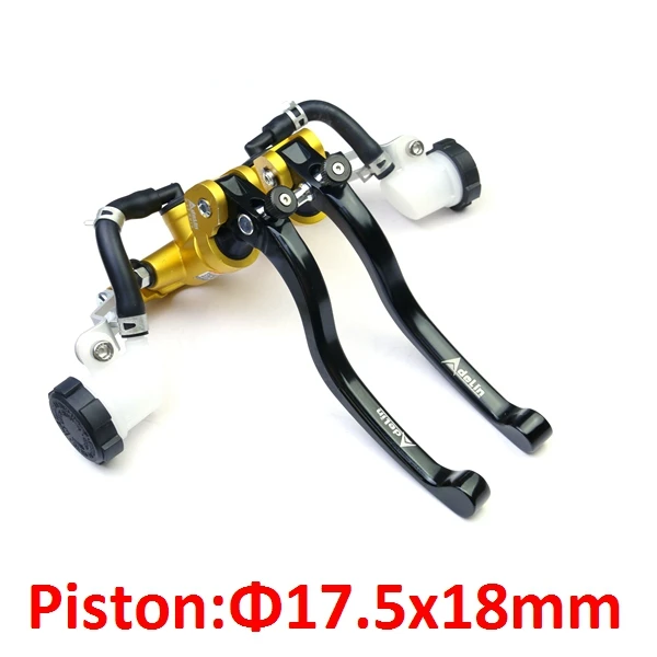 gold 17.5mm Adelin PX1 поршень 14 16 17,5 19 мм Радиальные мотоциклетный главный цилиндр тормозной муфты рычаг 7/" 22 мм для yamaha mt03 ниндзя 1000 R6 - Цвет: gold 17.5mm