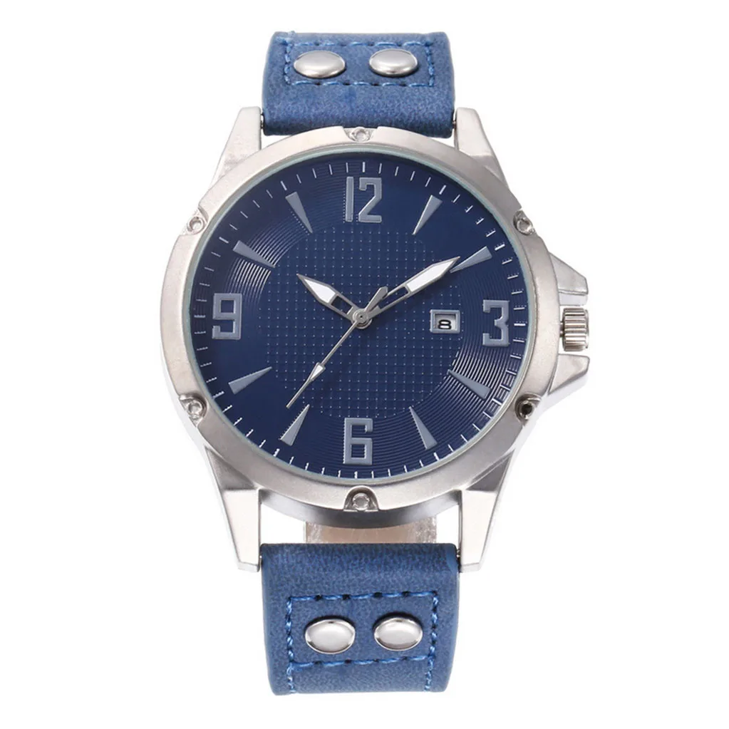 Мужские повседневные часы с одним календарем мужские кварцевые для спорта и