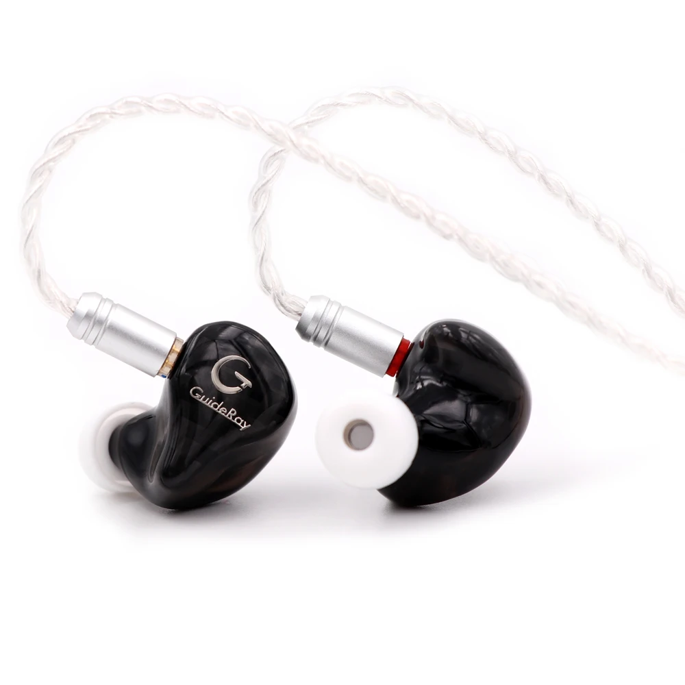 GR-i68 with mic GuideRay GR-i серия DD+ BA гибридные HiFi наушники-вкладыши с кабелем 0,78 мм GR-i18/GR-i58/GR-i68 - Цвет: GR-i68 with mic