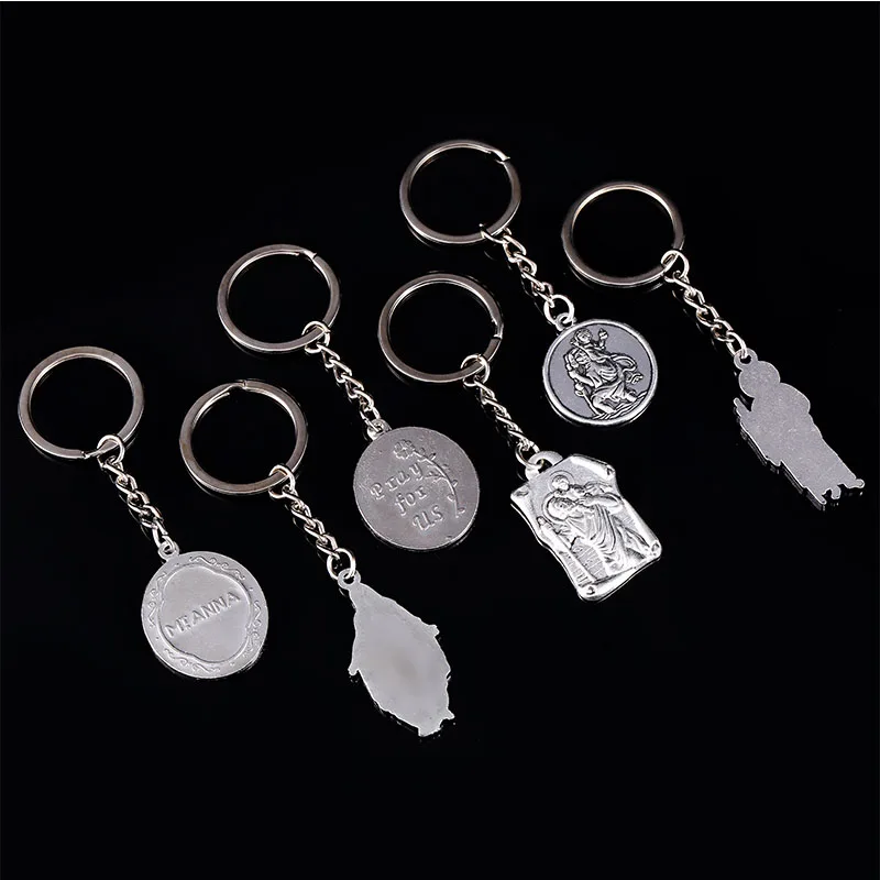 Цепочка для ключей с изображением Святой Христофора цепочка католической Девы