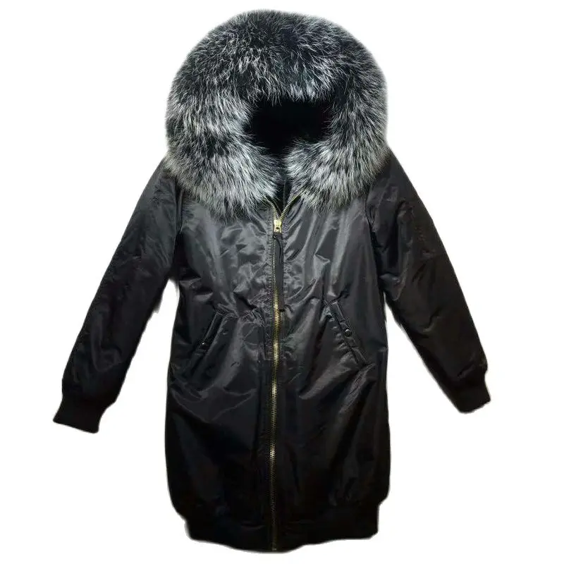 Длинная стильная бейсбольная форма костюм для женщин элегантное и теплое Черное