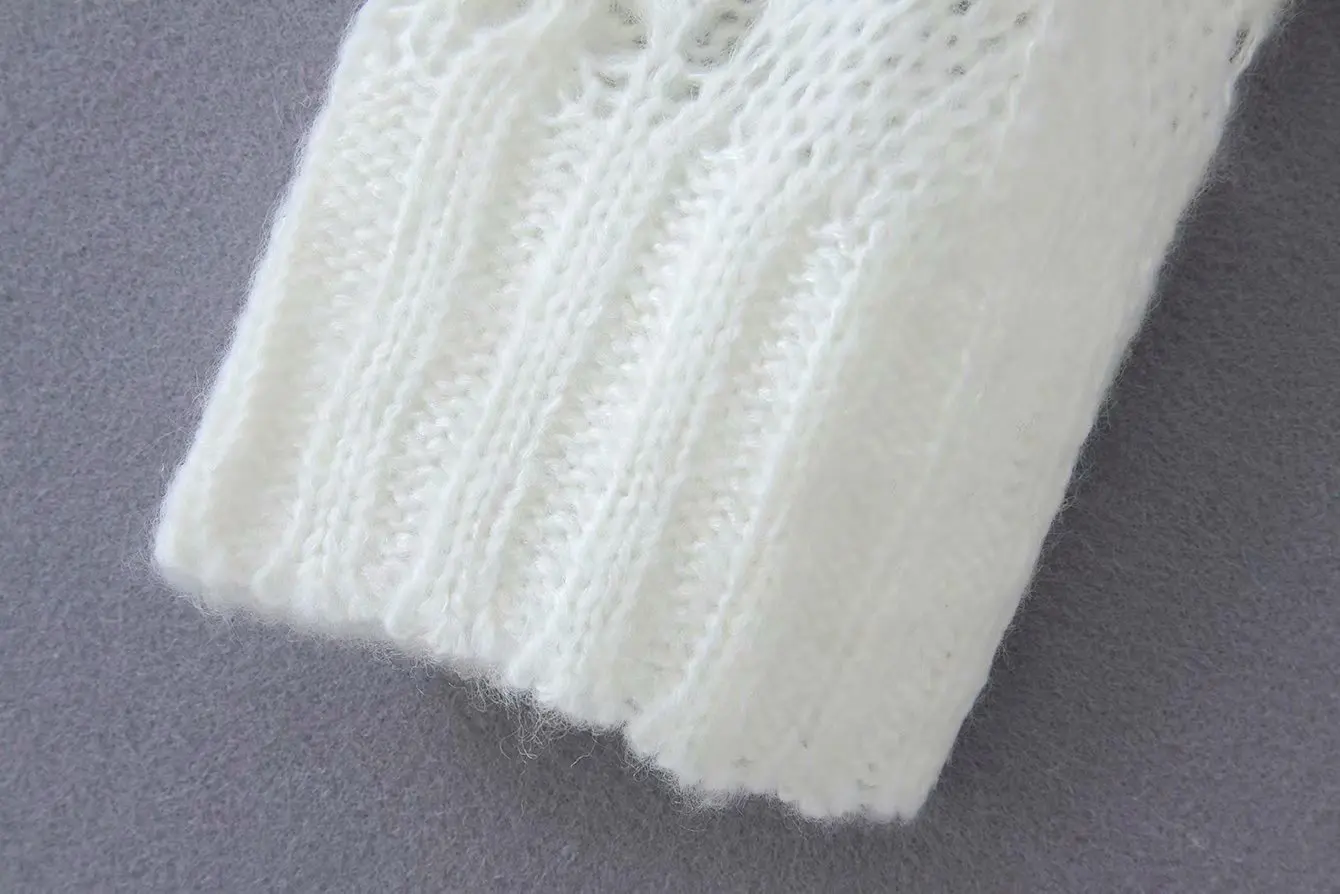 Женская одежда Новинка осени 2019 белый мохеровый кардиган с рукавами летучая мышь