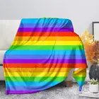 Одеяло TOADDMOS, флисовое, с радужным рисунком флага, для взрослых и детей, Осеннее, тонкое, для офиса, для сна, для колен, мягкое одеяло